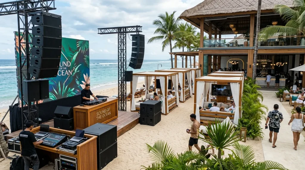Apa Itu Pengaturan Perangkat Audio Visual untuk Beach Club