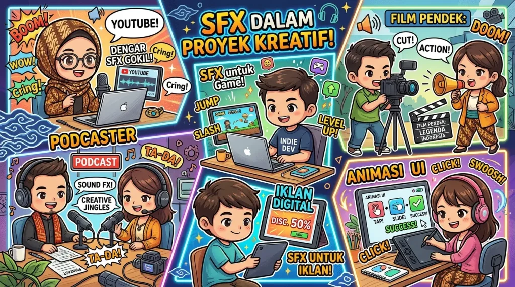 Contoh Penggunaan SFX dalam Proyek Nyata