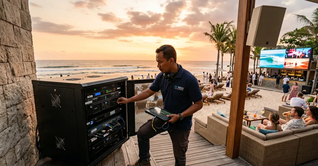 Rekomendasi Pengaturan Perangkat Audio Visual untuk Beach Club