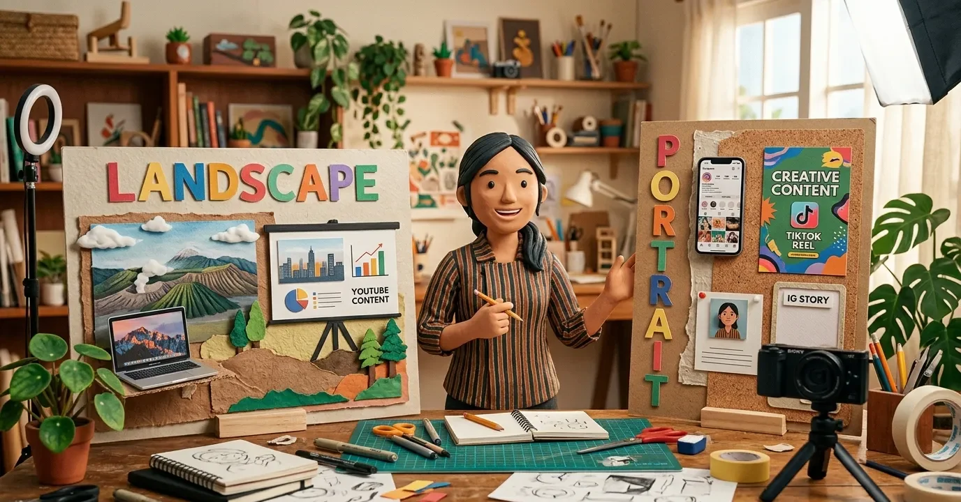 Landscape dan Portrait dalam Industri Visual