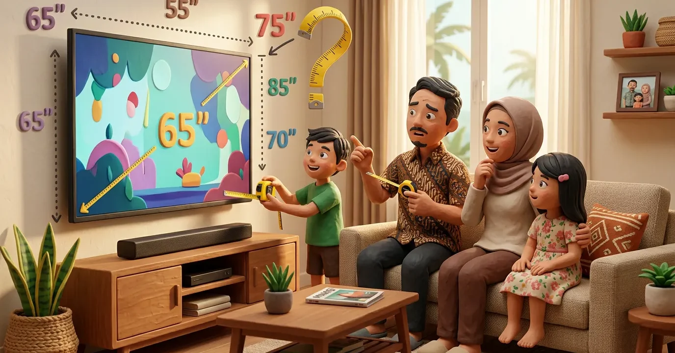 Ukuran TV Inch ke Cm dan Rekomendasi Jarak Nonton Ideal